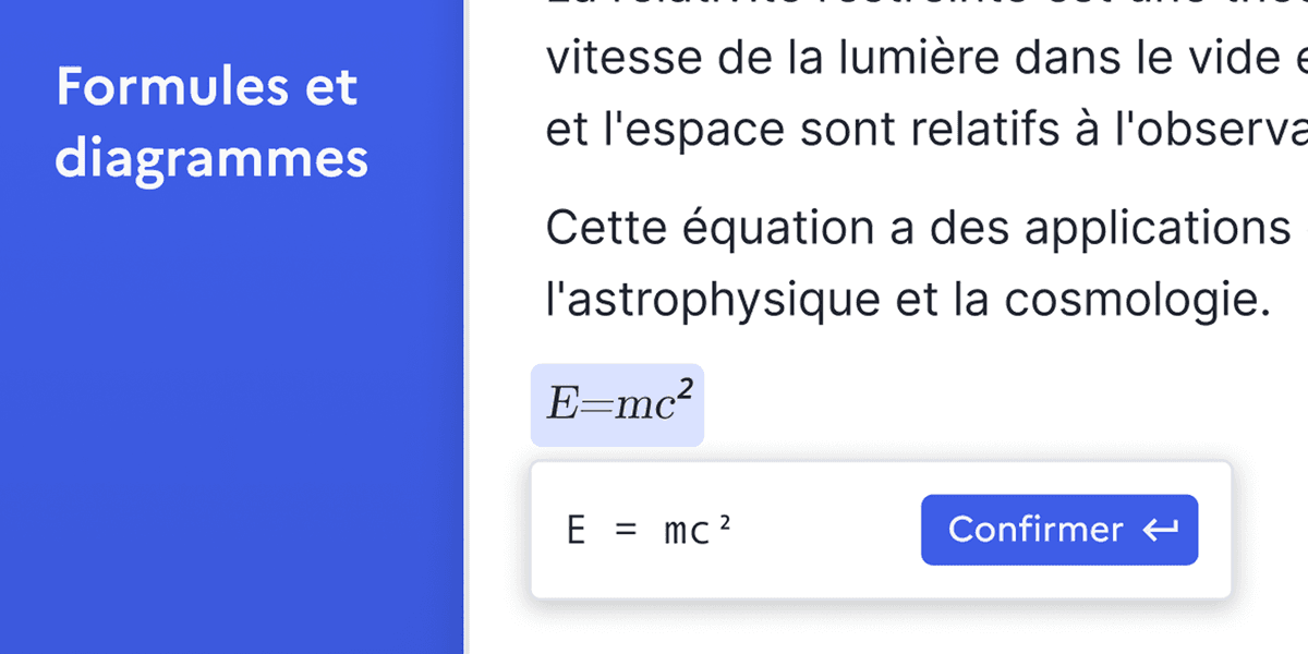 Formules et diagrammes
